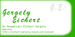 gergely eichert business card